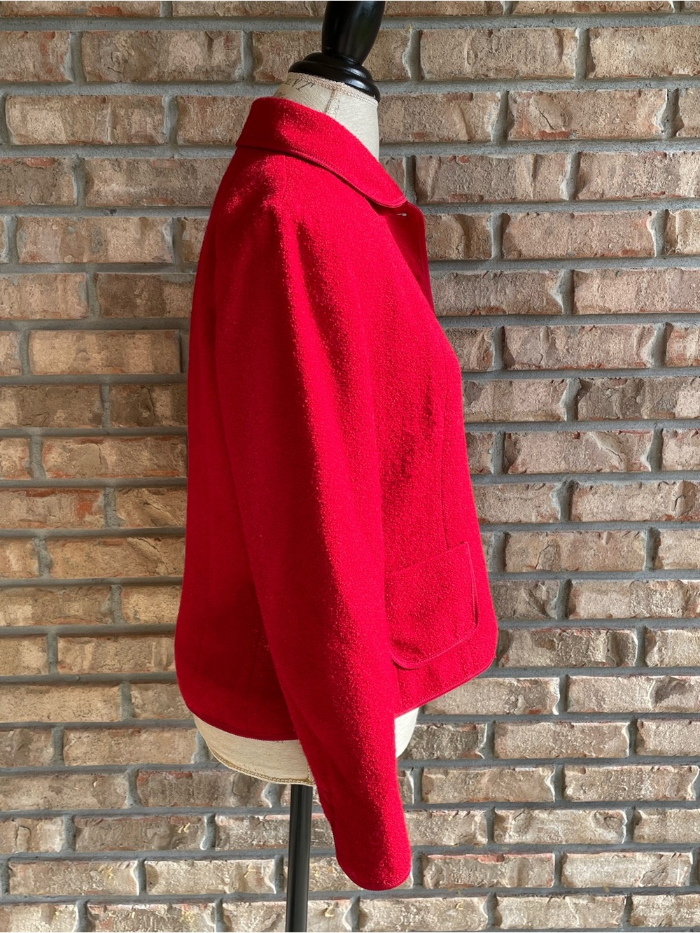 Talbots Vibrant Red Tailored Button-Front Jacket - Picture 2 of 6